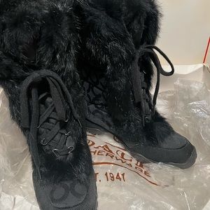 Black NEW winter Coach boots size 7